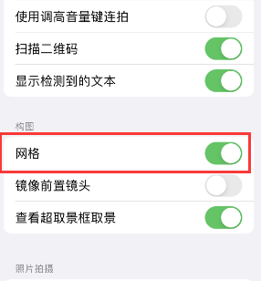 德城苹果手机维修网点分享iPhone如何开启九宫格构图功能 