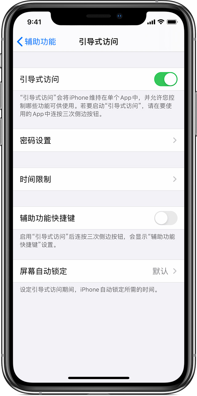 德城苹果手机维修分享如何在 iPhone 上退出引导式访问 